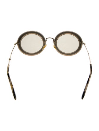 Miu Miu Round Mirrored Sunglasses