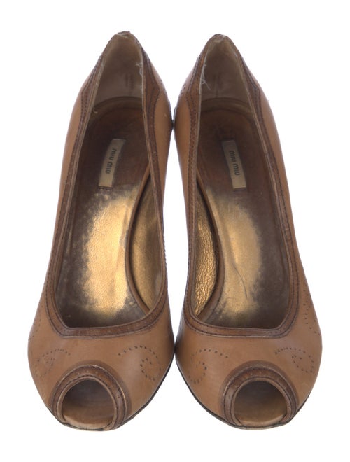 Miu Miu Leather Printed Pumps