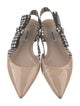 Miu Miu Patent Leather Printed Slingback Flats