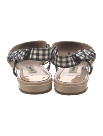 Miu Miu Patent Leather Printed Slingback Flats