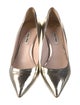 Miu Miu Leather Glitter Accents Pumps