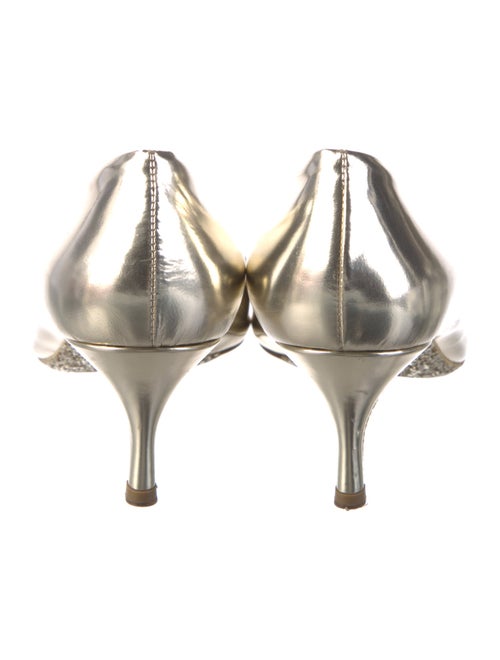 Miu Miu Leather Glitter Accents Pumps