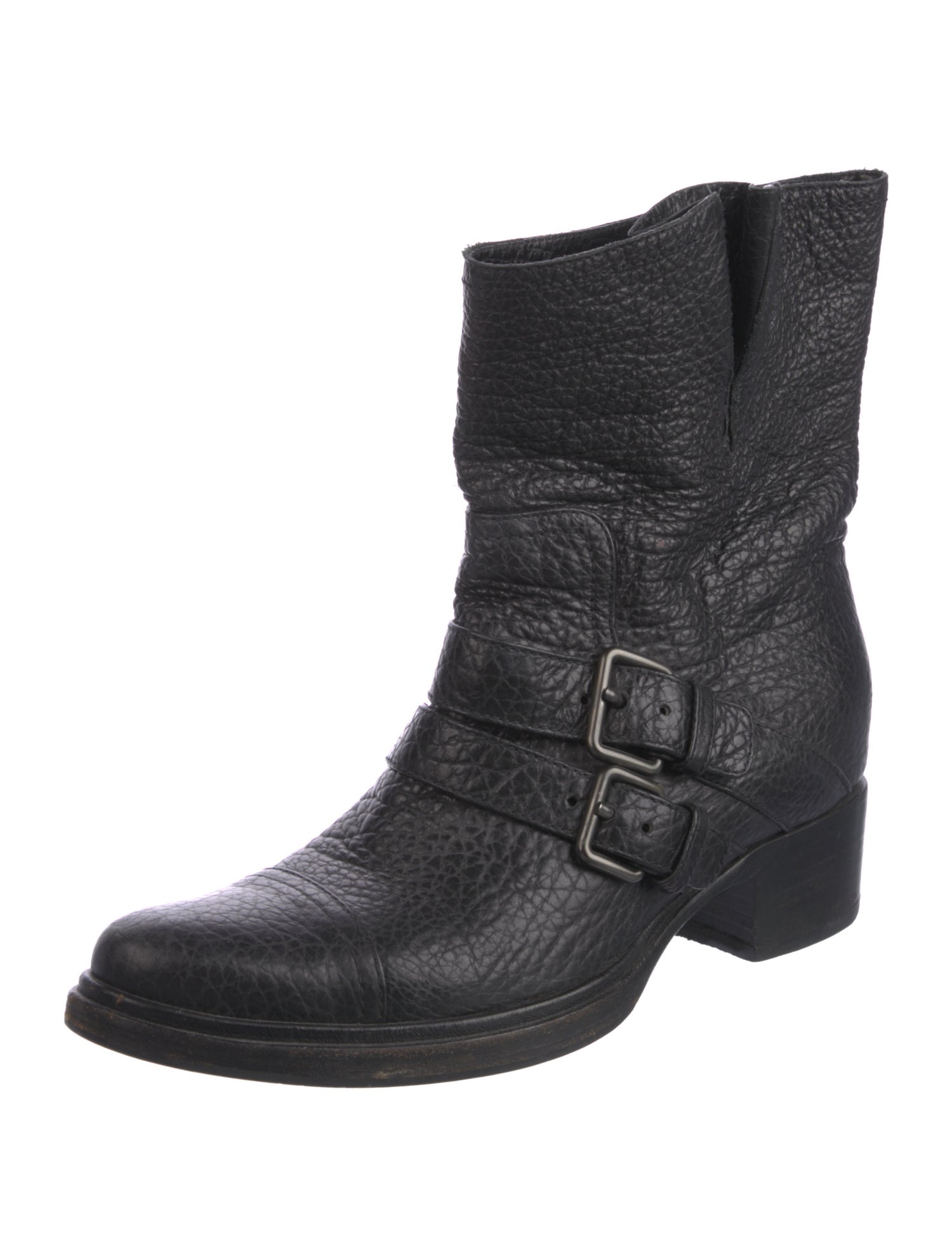 Miu Miu Leather Moto Boots