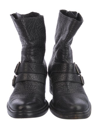 Miu Miu Leather Moto Boots