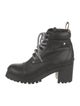 Miu Miu Leather Studded Accents Combat Boots