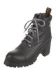 Miu Miu Leather Studded Accents Combat Boots