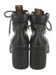 Miu Miu Leather Studded Accents Combat Boots