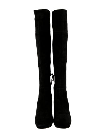 Miu Miu Suede Crystal Embellishments Boots