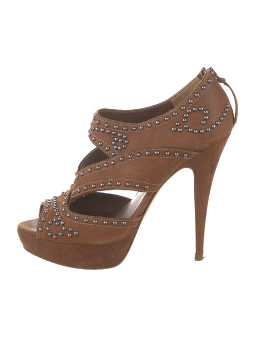 Miu Miu Leather Studded Accents Pumps