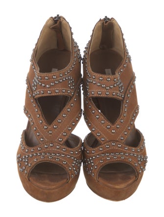 Miu Miu Leather Studded Accents Pumps