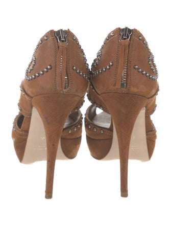 Miu Miu Leather Studded Accents Pumps
