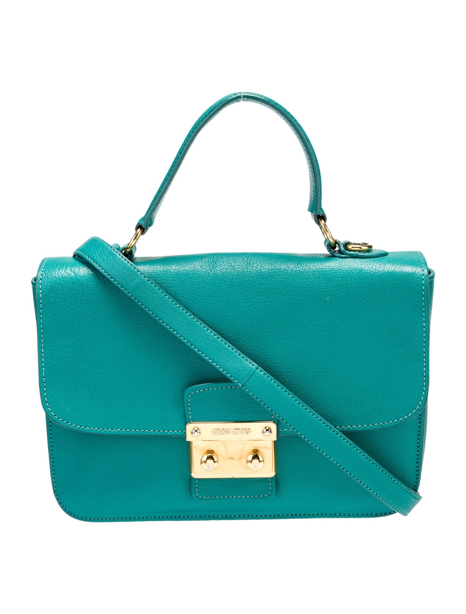 Miu Miu Leather Top Handle Bag