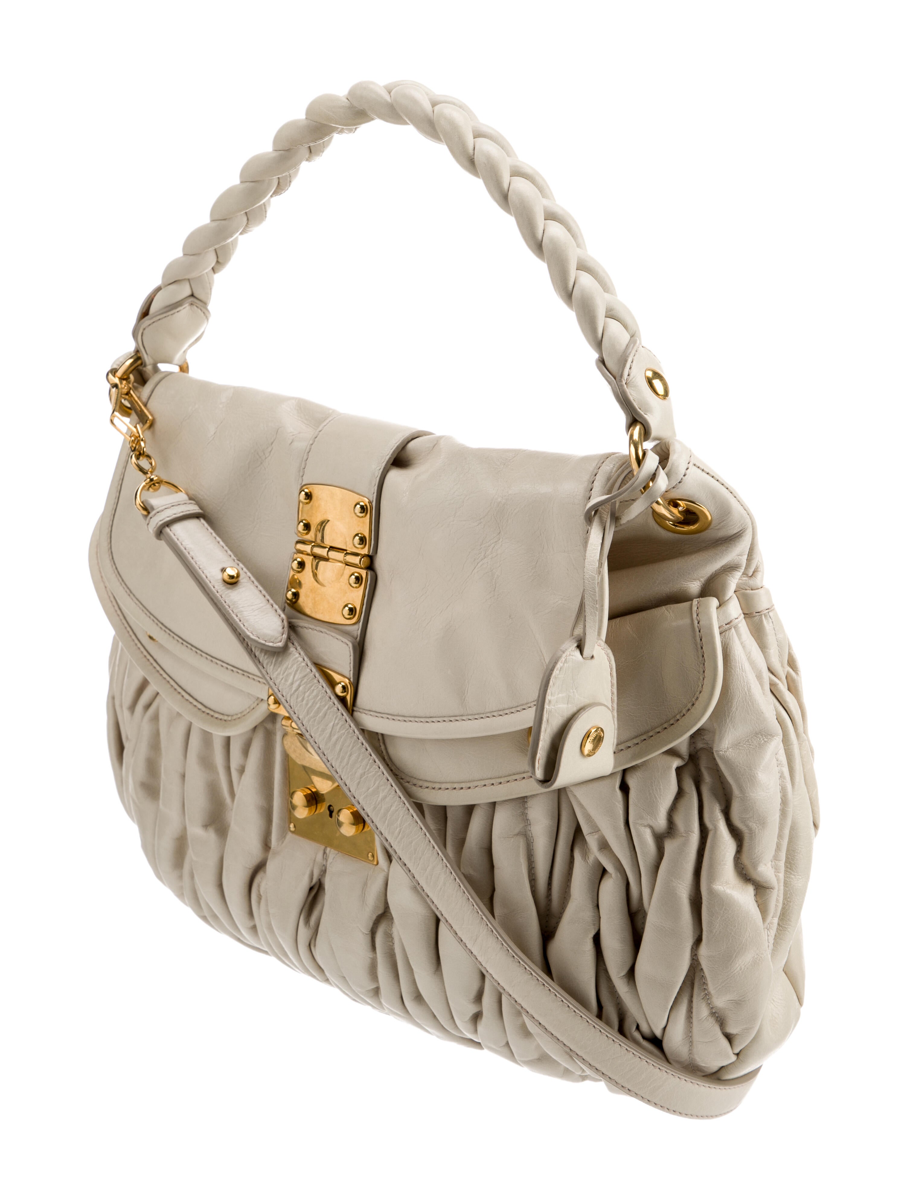 Miu Miu Leather Matelassé Coffer