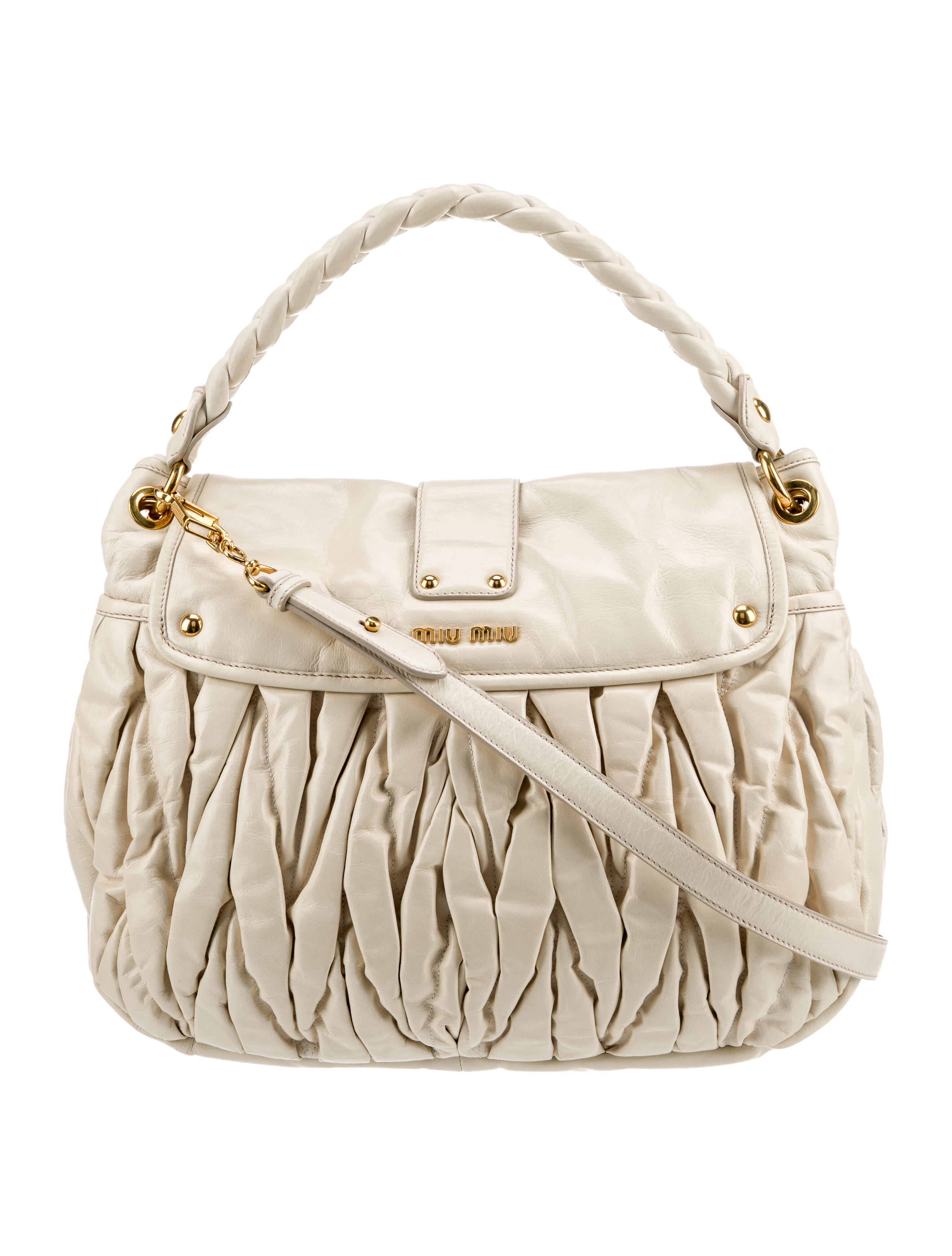 Miu Miu Leather Matelassé Coffer