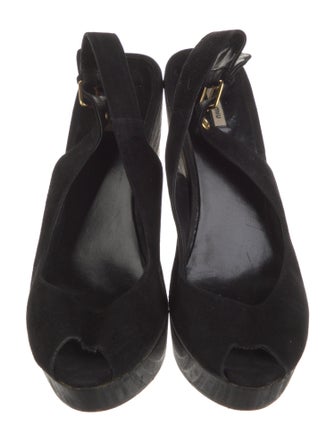 Miu Miu Suede Slingback Sandals