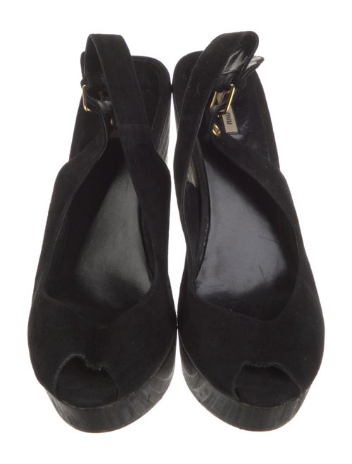 Miu Miu Suede Slingback Sandals
