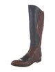 Miu Miu Leather Printed Riding Boots