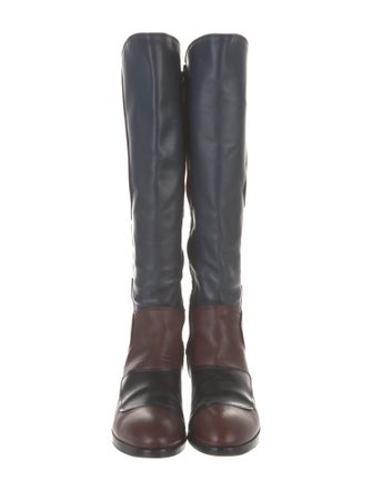 Miu Miu Leather Printed Riding Boots