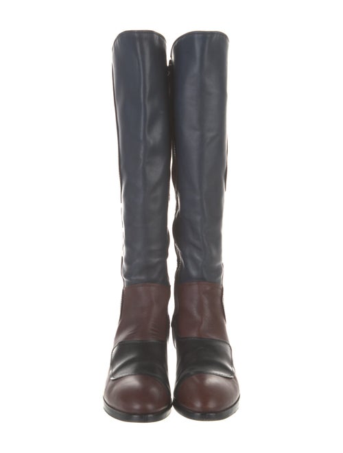 Miu Miu Leather Printed Riding Boots