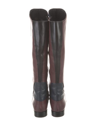 Miu Miu Leather Printed Riding Boots
