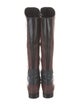 Miu Miu Leather Printed Riding Boots
