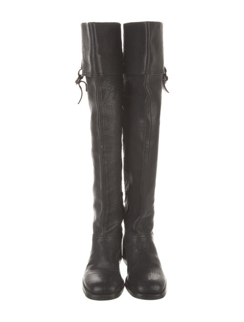 Miu Miu Leather Riding Boots