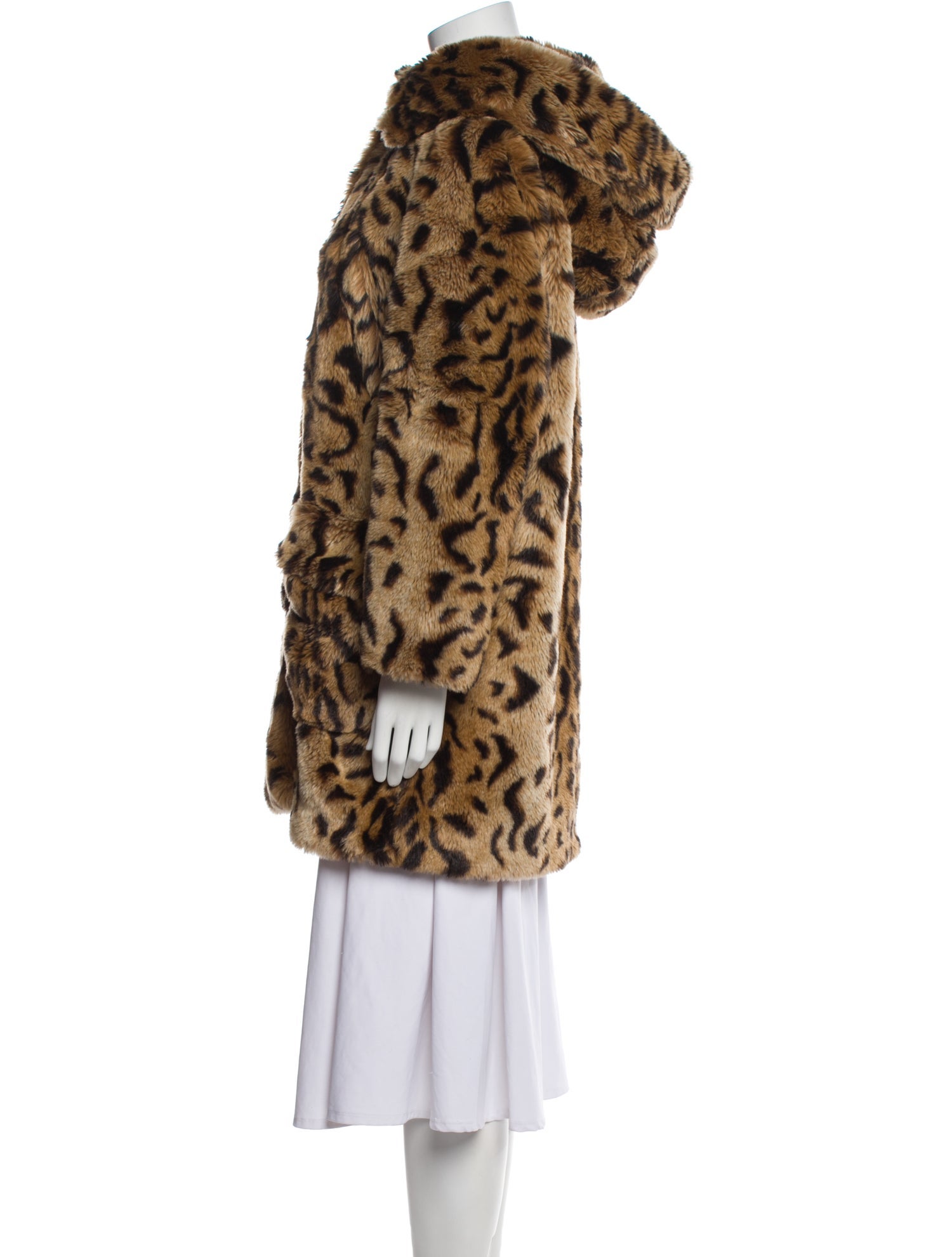 Miu Miu 2014 Animal Print Faux Fur Coat