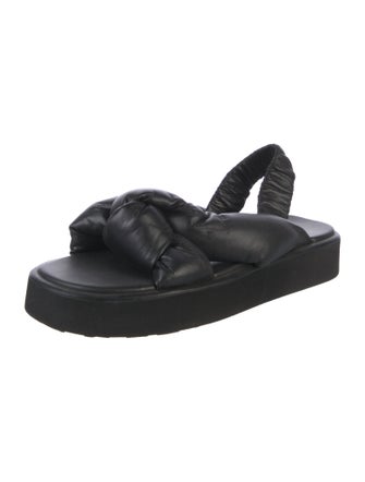 Miu Miu Leather Slingback Sandals