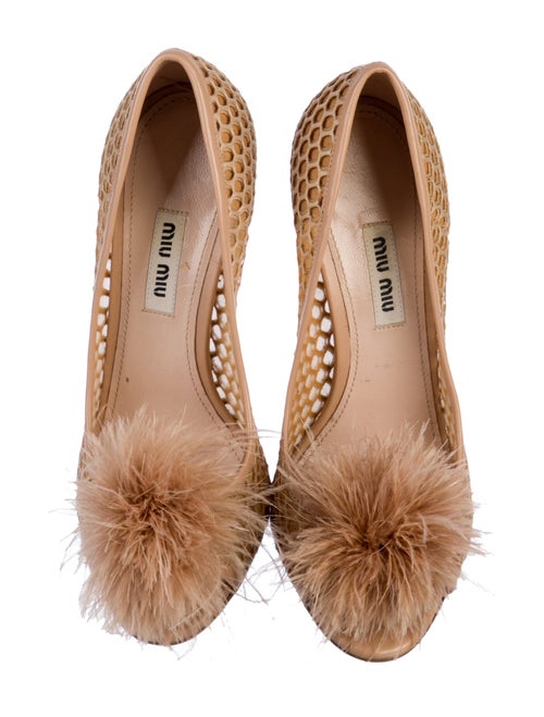 Miu Miu Mesh Crystal Embellishments Pumps