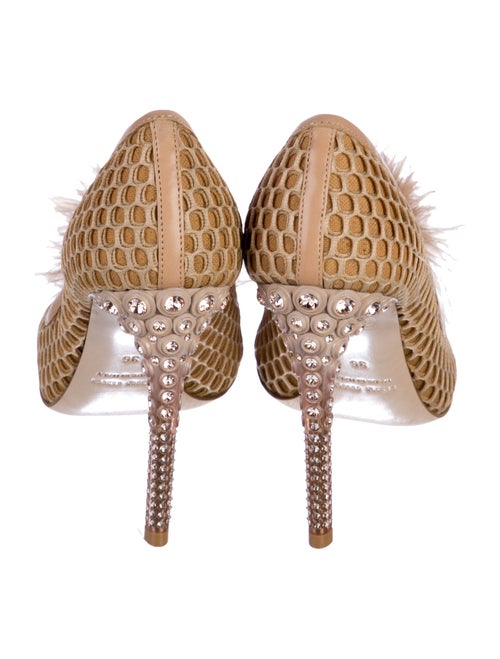 Miu Miu Mesh Crystal Embellishments Pumps