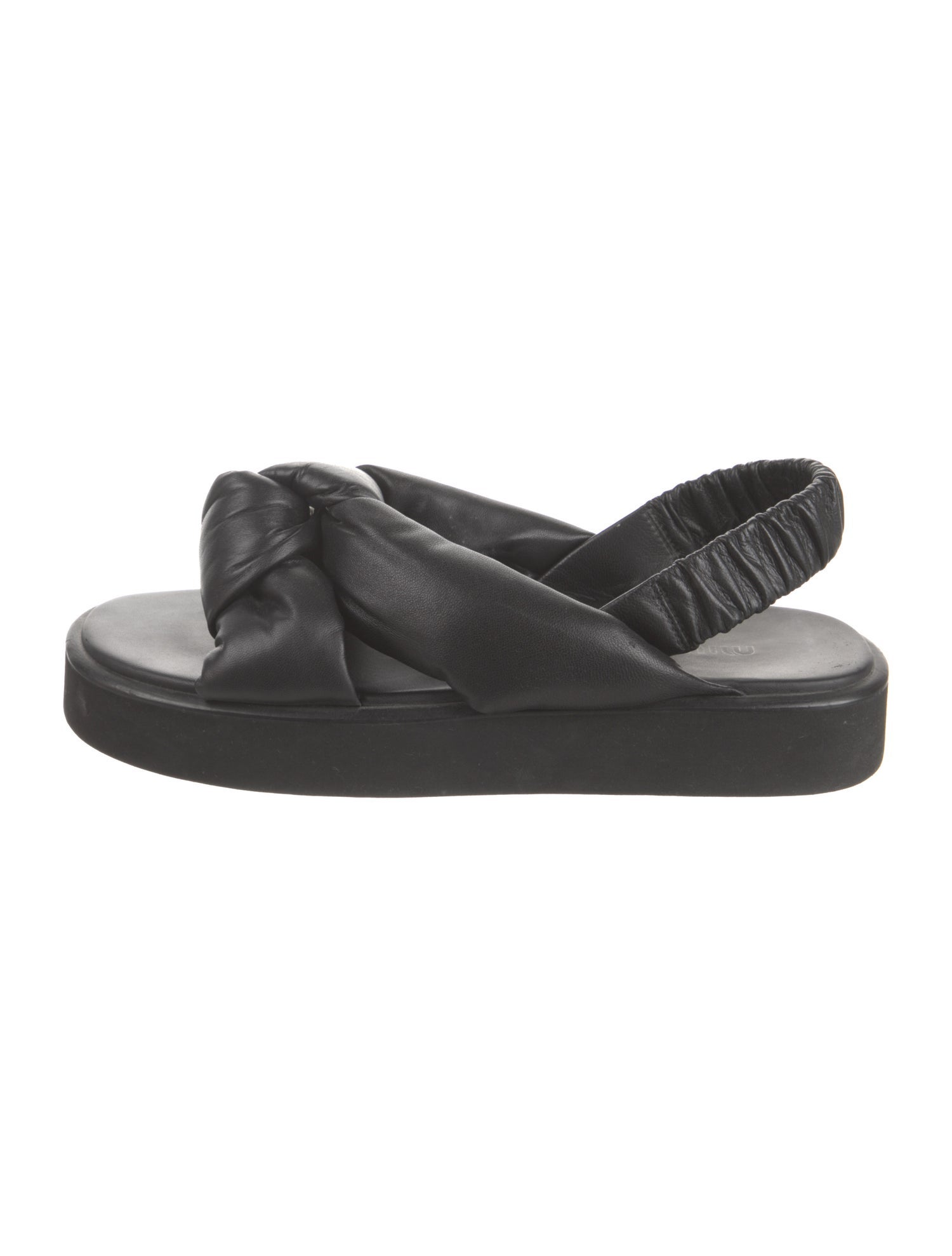 Miu Miu Leather Slingback Sandals