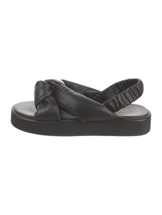 Miu Miu Leather Slingback Sandals