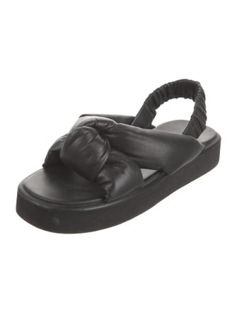 Miu Miu Leather Slingback Sandals