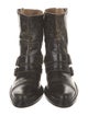 Miu Miu Leather Distressed Accents Moto Boots