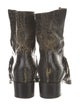 Miu Miu Leather Distressed Accents Moto Boots