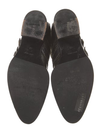 Miu Miu Leather Distressed Accents Moto Boots