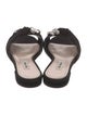 Miu Miu Faux Pearl Accents Satin Slides