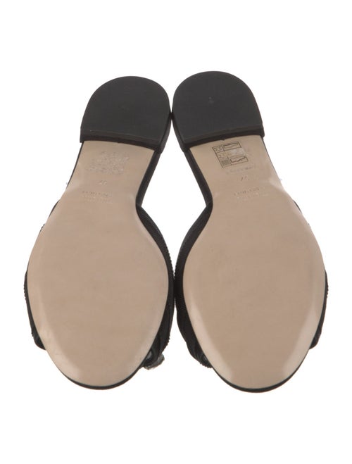 Miu Miu Faux Pearl Accents Satin Slides