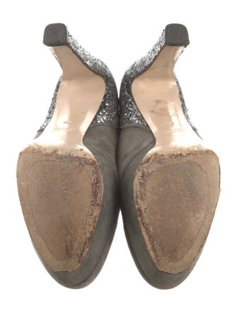 Miu Miu Suede Glitter Accents Boots