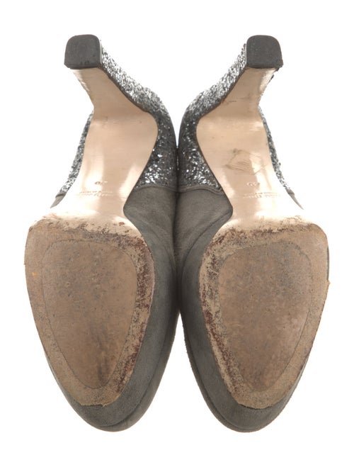 Miu Miu Suede Glitter Accents Boots