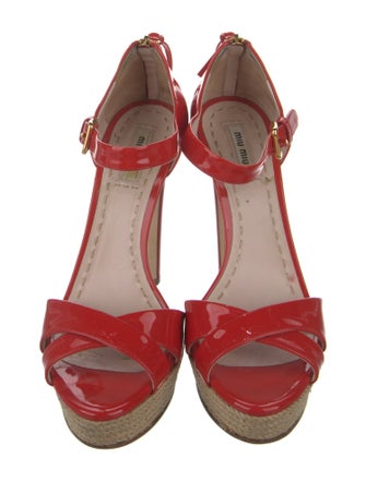 Miu Miu Patent Leather Sandals