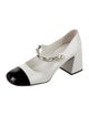 Miu Miu Faux Pearl Accents Patent Leather Pumps