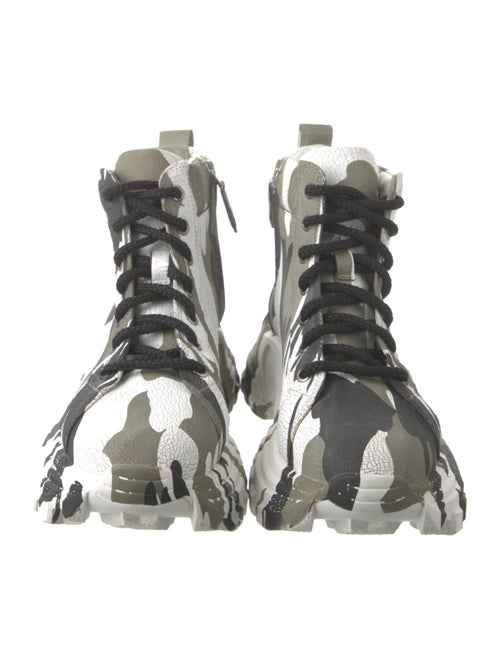 Miu Miu Leather Printed Hiking Boots