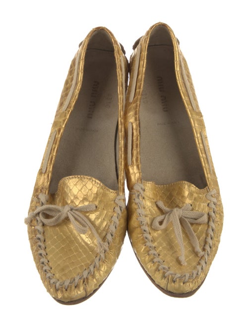 Miu Miu Snakeskin Ballet Flats