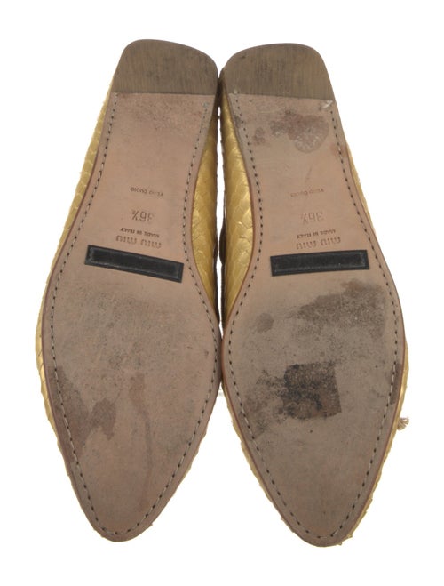 Miu Miu Snakeskin Ballet Flats