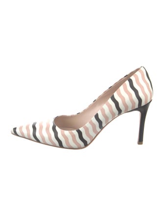 Miu Miu Leather Striped Pumps