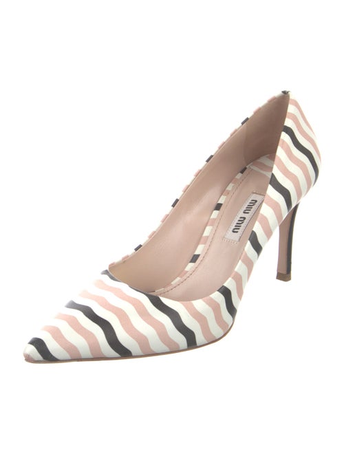 Miu Miu Leather Striped Pumps