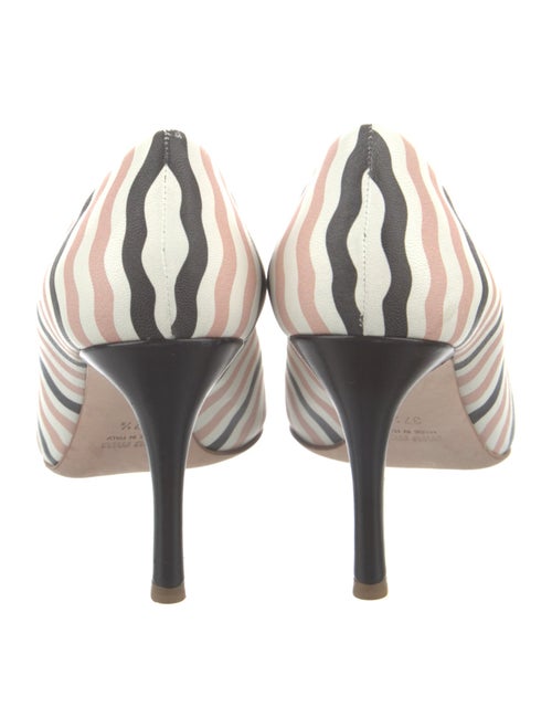 Miu Miu Leather Striped Pumps