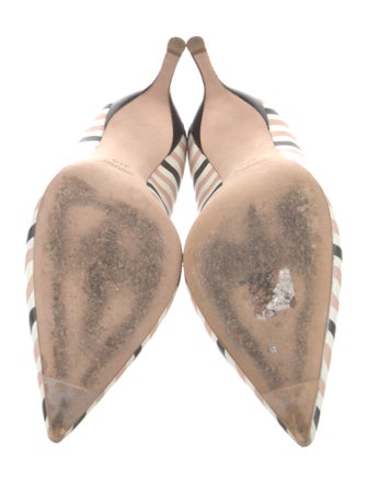 Miu Miu Leather Striped Pumps