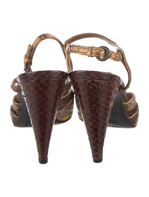 Miu Miu Snakeskin Animal Print Slingback Pumps